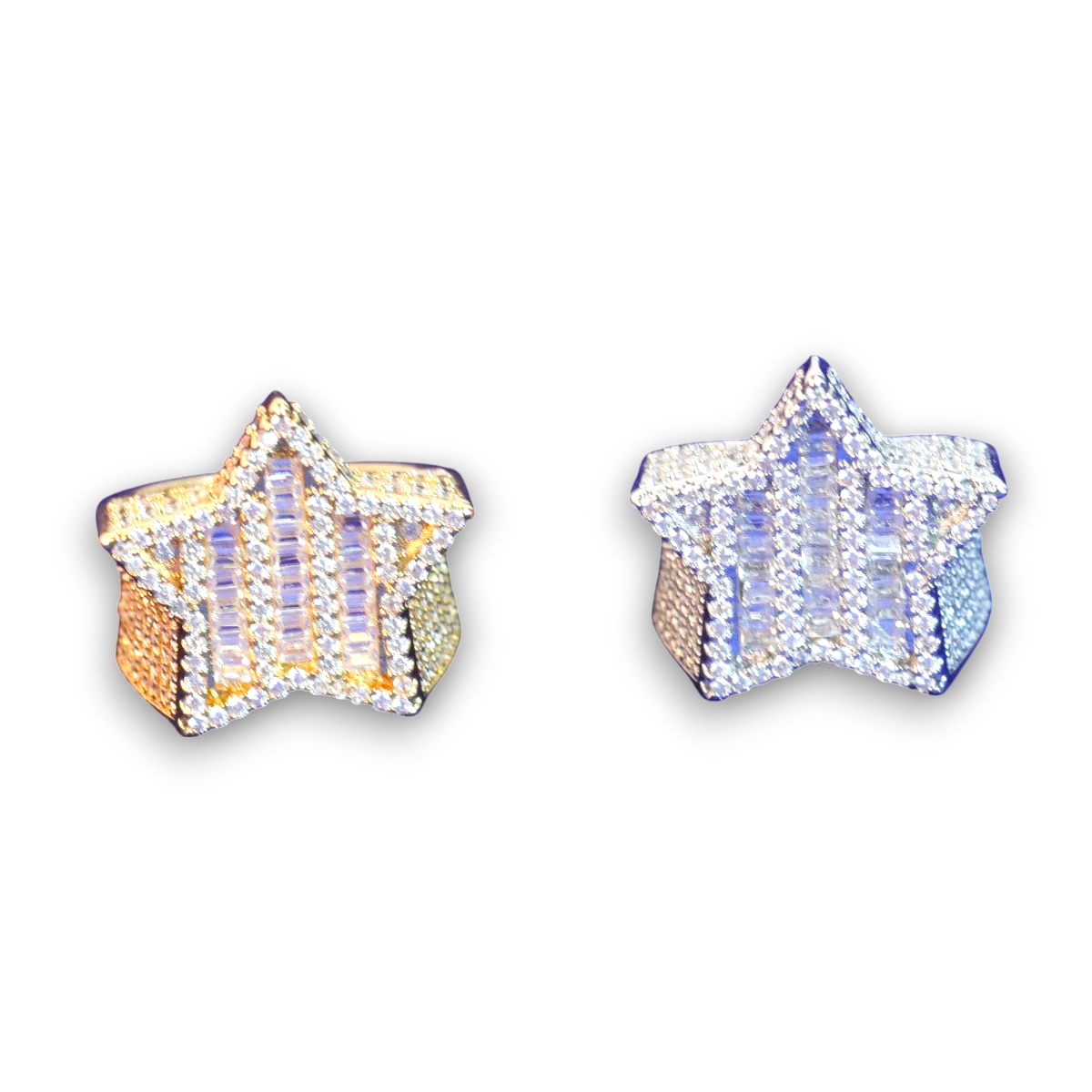 Anillo Stellar Baguette Oro 18K y Oro Blanco